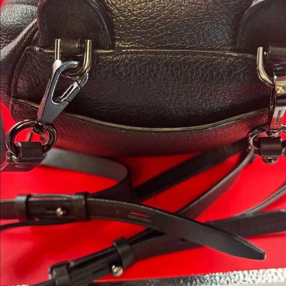 Rebecca Minkoff Emma Leopard print Backpack in black leather and Calf Hair NWOT - Picture 6 of 11